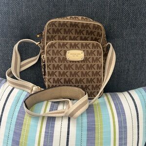 Michael Kors Tan Logo Crossbody Bag